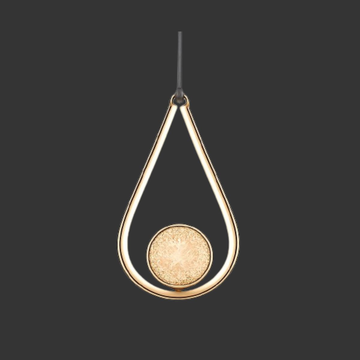 Teardrop LED Pendant Light – Gold Crystal 